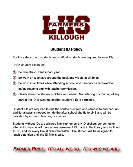 Student ID Policy